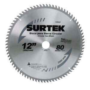 Disco para sierra circular para corte madera 60 dientes, 7-1/4" Surtek