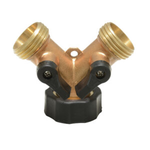 Adaptador para manguera de riego en "Y" de bronce 11 x 7 cm Surtek