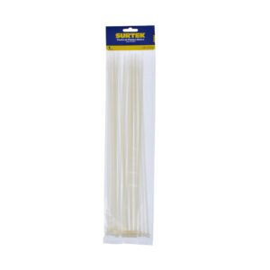 Cinchos plásticos 368 x 4.6 mm, tensión 22 kg de 25 piezas, color blanco Surtek