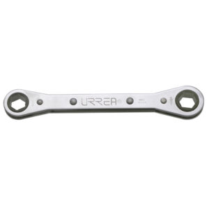 Llave de estrías pulido espejo plana de matraca métrica, 12 puntas, 10 x 13 mm Urrea