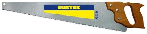 Serrucho triple filo con mango de madera de 24". Surtek