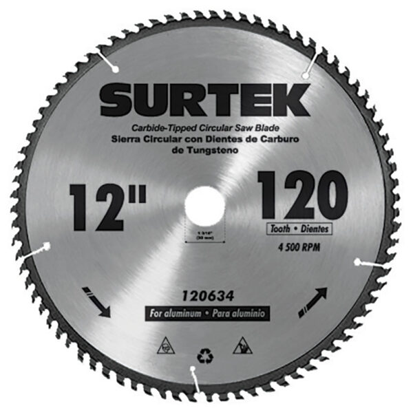 Disco para sierra circular para corte madera 40 dientes, 10" Surtek
