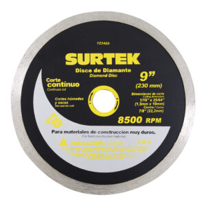 Disco de diamante continuo, 9" Surtek