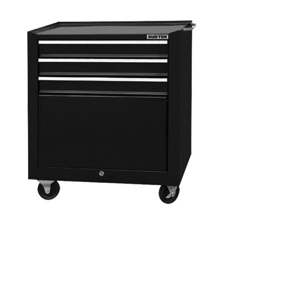 Gabinete móvil con 4 gavetas color negro 27" Surtek