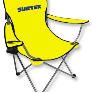 Silla plegable de loneta con porta vaso Surtek