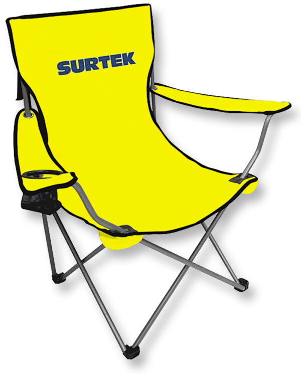 Silla plegable de loneta con porta vaso Surtek