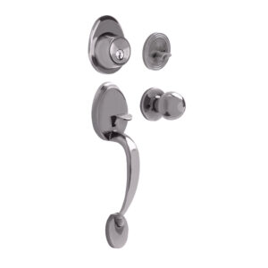 Cerradura clásica para puerta de aluminio función doble, blanco, llave estándar Lock