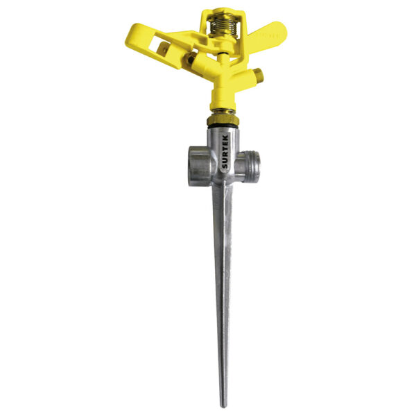 Aspersor metálico regulable por pulsación 3/4" GHT 2 vías Surtek
