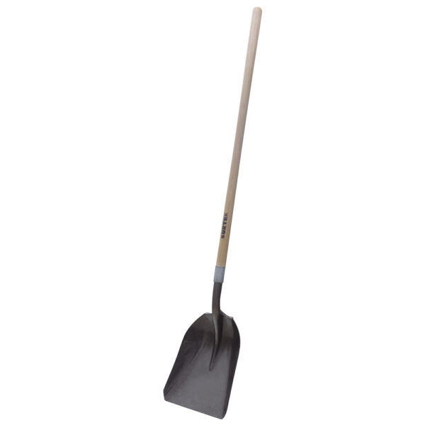 Pala con mango largo de madera con anillo crimpado, tipo carbonera Surtek