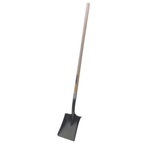 Pala con mango largo de madera con anillo crimpado, cuadrada Surtek