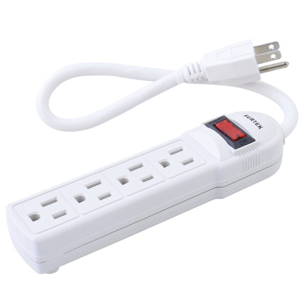 Multicontacto 4 entradas cable 30 cm Surtek