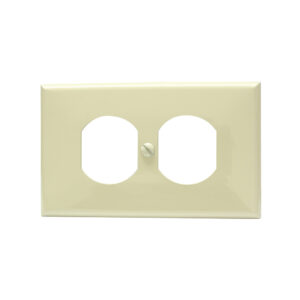 Placa doble plástica , línea estándar, color marfil Surtek