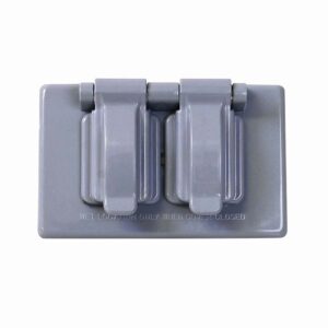 Placa doble plástica para intemperie, línea estándar, color gris Surtek
