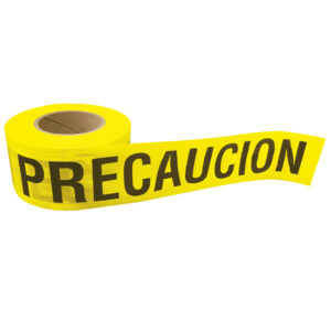Cinta para barricada "PRECAUCION" ancho 3" de 304 m Surtek