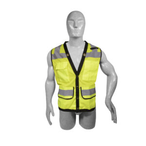 Chaleco de seguridad tipo supervisor cerrado de alta visibilidad naranja unitalla Surtek