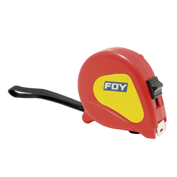 Flexómetro con carcasa de plástico rojo 5 m x 3/4" Foy