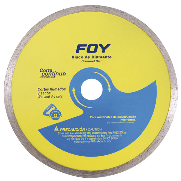 Disco de diamante continuo, 4-1/2" Foy