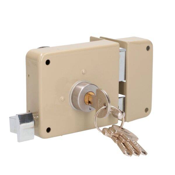 14CS_pt01 Cerradura de sobreponer función instala fácil, derecha, llave de puntos, blíster Lock
