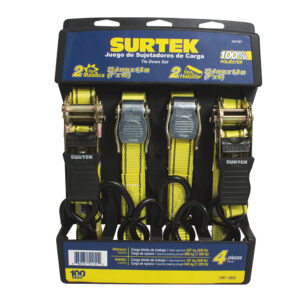 Juego de sujetadores tipo matraca y hebilla, 4 piezas Surtek