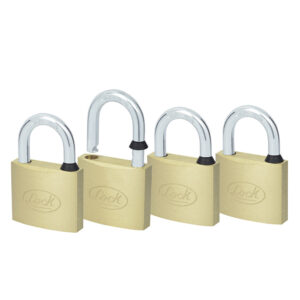 Juego de candados de latón cortos 40 mm, llave estándar, 4 piezas Lock
