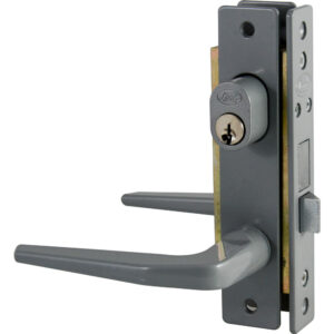 Cerradura clásica para puerta de aluminio función sencilla, gris, llave estándar Lock