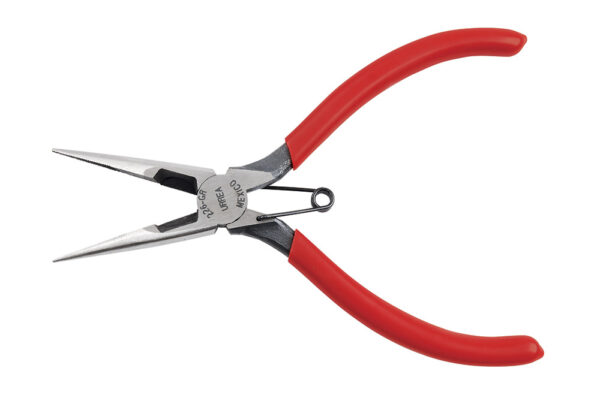 Pinza para electricista con mango rubber grip de 6-5/8" punta larga corte lateral con reso Urrea