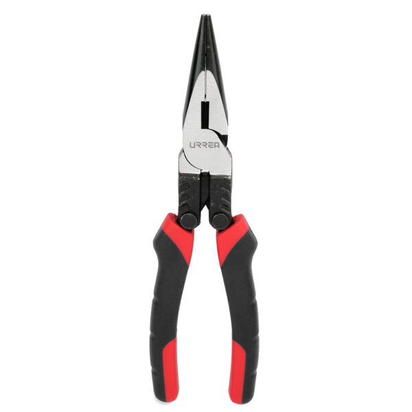 Pinza para electricista con mango bimaterial palanca compuesta de 8" punta larga Urrea