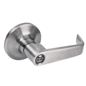Manija tubular plana función entrada y recámara, níquel satinado, llave estándar, blíster Lock