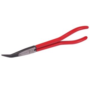 Pinza para electricista con mango rubber grip de 9-5/8" extra larga curva a 45° Urrea
