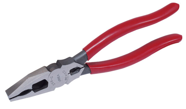Pinza para electricista con mango rubber grip de 8-17/32" universal corte lateral quijadas Urrea