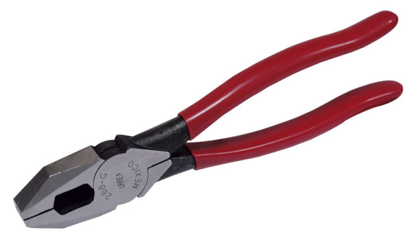 Pinza para electricista con mango rubber grip de 8-17/32" corte lateral Urrea
