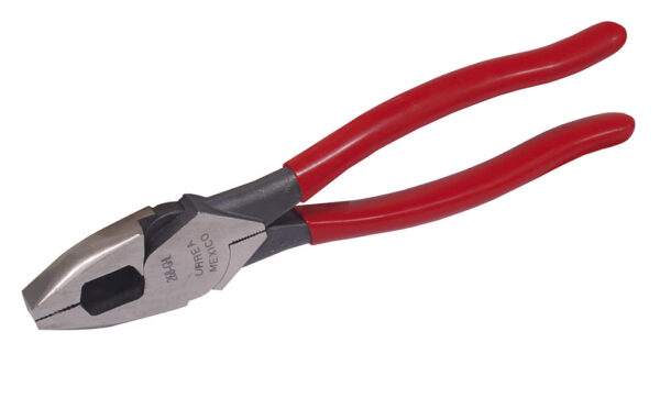 Pinza para electricista con mango rubber grip de 8-1/2" alta palanca Urrea