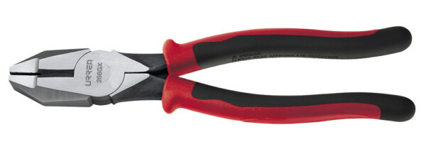 Pinza para electricista con mango bimaterial de 9-3/8" corte lateral alta palanca Urrea