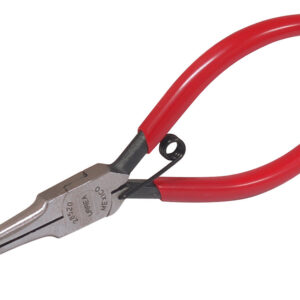 Pinza para electrónica con mango rubber grip de 5-11/32" punta aguja doblada 45° Urrea