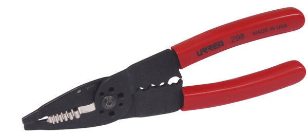 Pinza pelacable con mango air cushion 10-22 AWG de 8-1/4" poncha terminales Urrea