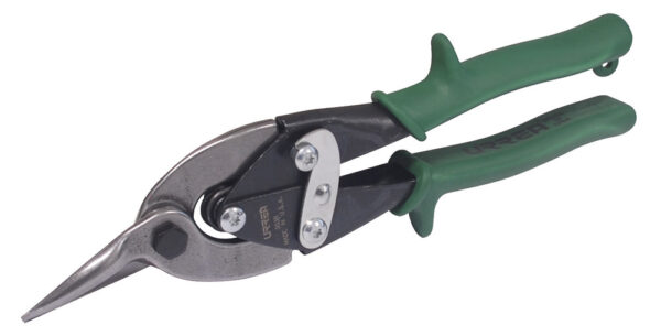 Tijera para hojalatero tipo aviación derecha con mango rubber grip, 10" Urrea