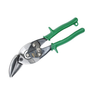 Tijera para hojalatero tipo aviación acodada derecha con mango rubber grip, 10" Urrea