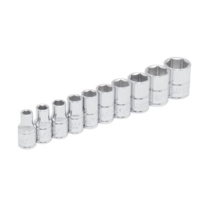 Juego de dados cuadro de 1/4" en pulgadas, 10 piezas Urrea