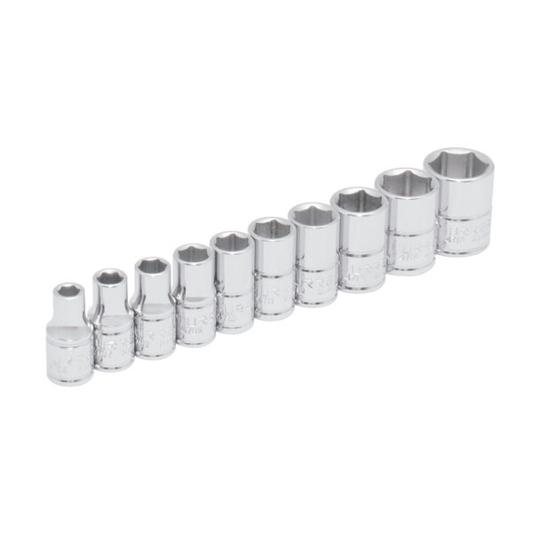 Juego de dados cuadro de 1/4" en pulgadas, 10 piezas Urrea