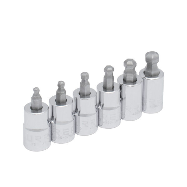 Juego de dados punta hexagonal tipo bola cuadro de 3/8", en pulgadas, 6 piezas Urrea