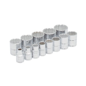 Juego de dados cuadro de 3/8", 12 puntas, en pulgadas, 13 piezas Urrea