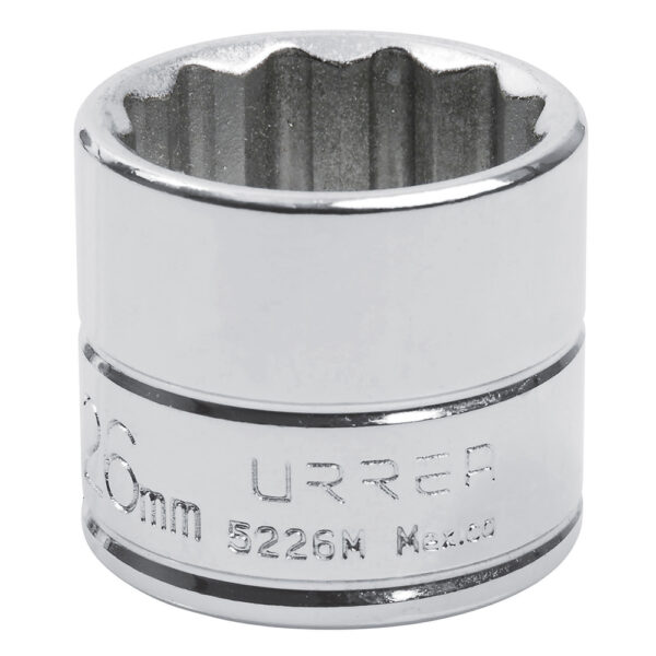 Dado cuadro de 3/8", 12 puntas, métrico, 26 mm Urrea