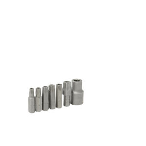 Juego de puntas Torx tamper proof hexágono de 5/16" con adaptador, 7 piezas Urrea