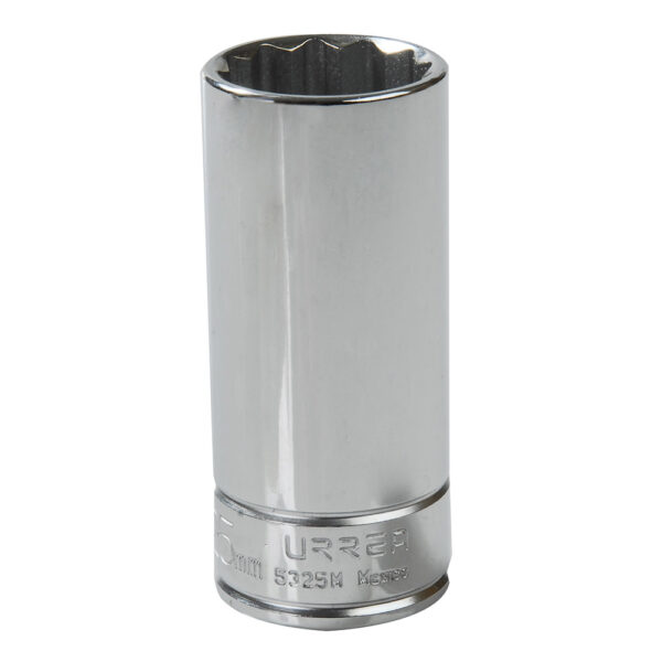 Dado largo cuadro de 1/2", 12 puntas, métrico, 25 mm Urrea