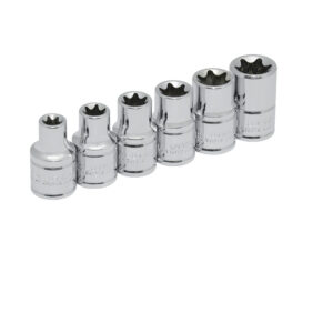 Juego de dados torx hembra cuadro de 1/2", 6 piezas Urrea