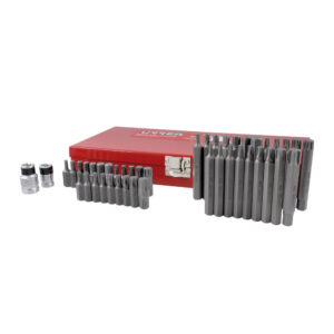 Juego combinado de puntas hexágono de 3/8" con adaptadores, 44 piezas en caja metalica Urrea