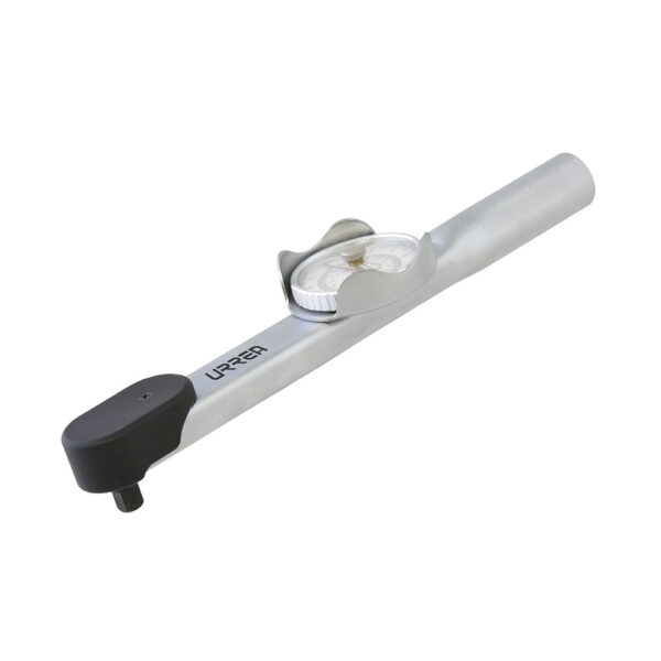 Torquímetro de carátula con cuerpo de aluminio cuadro de 3/8", 30-150 in-lb Urrea