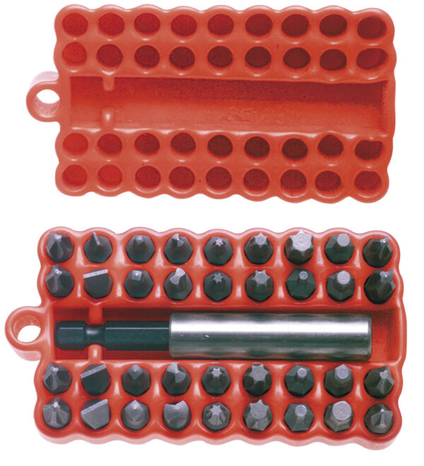 Juego combinado de puntas hexágono de 1/4" con adaptador magnético, 37 pz en blíster Urrea