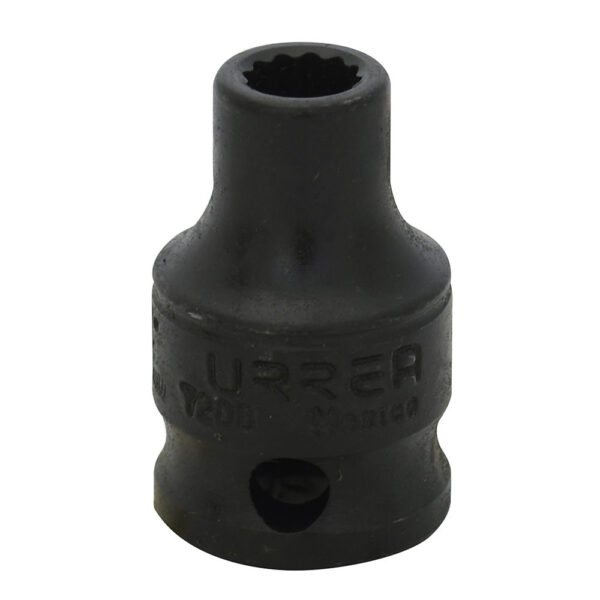Dado de impacto cuadro de 3/8", 12 puntas, en pulgadas, 1/4" Urrea