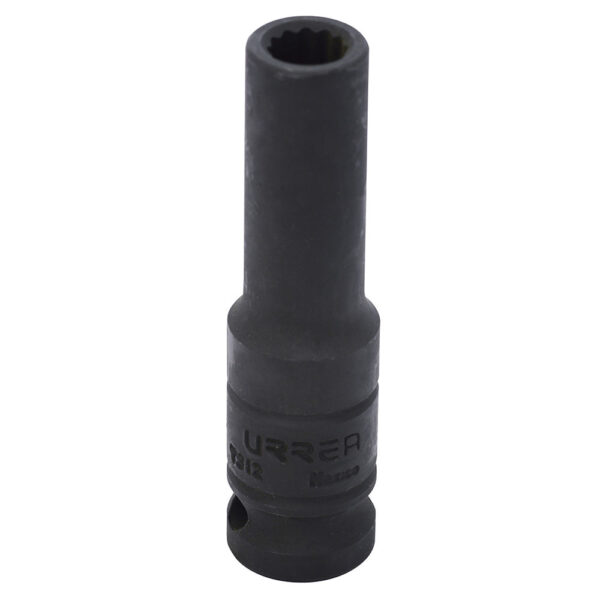 Dado de impacto largo cuadro de 1/2", 12 puntas, en pulgadas, 3/8" Urrea